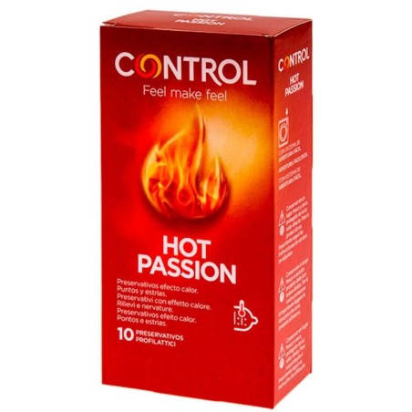 PROFILATTICI CONTROL HOT PASSION - EFFETTO RISCALDANTE - 10 PEZZI